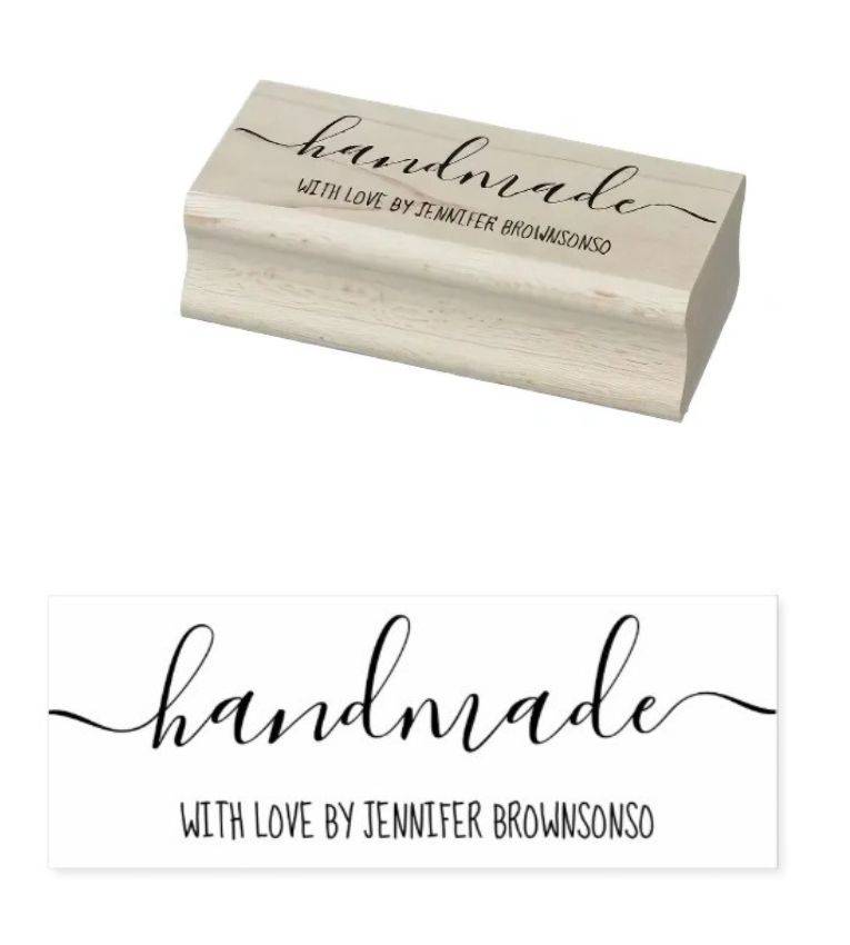 Tampon en bois 4,3x13 cm ,Surface personnalisable, facile à utiliser, design classique. Idéal pour projets créatifs et professionnels.